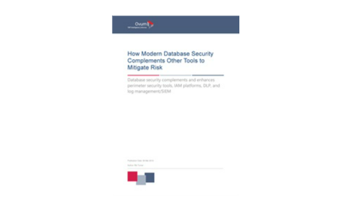 How Modern Database Security Complements Other Tools to Mitigate Risk