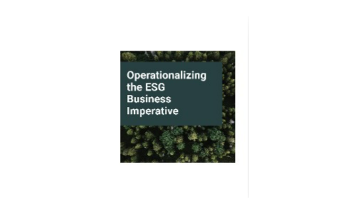 Operationalizing the ESG Business Imperative