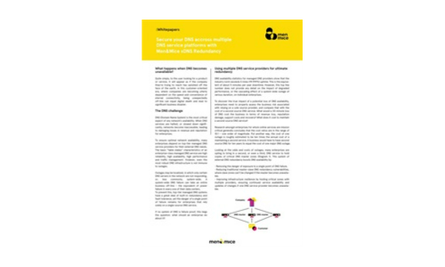 Secure your DNS across multiple DNS service platforms with MenandMice xDNS Redundancy